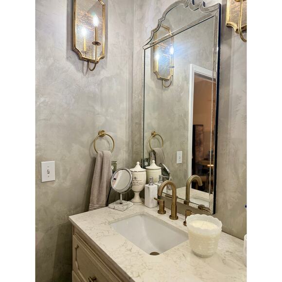 Candle in a Vintage milkglass dish,  Vintage Decor - Picture 2 of 5